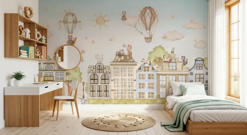 City Cats Wall Mural