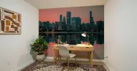Twilight Cityscape Reflection Wall Mural
