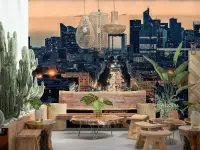 Metropolitan Skyline At Twilight Wall Mural