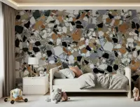 Multi-Color Terrazzo Stone Chip Wall Mural