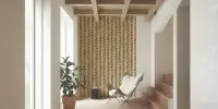 Stylized Vertical Vine Pattern Wallpaper