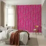 Fuchsia Pink Leafy Stripe Pattern Wallpaper 3