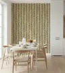 Mid-Century Modern Leaf Stripe Wallpaper 1