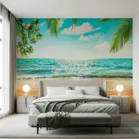 Sunny Coastal Beach Wall Mural