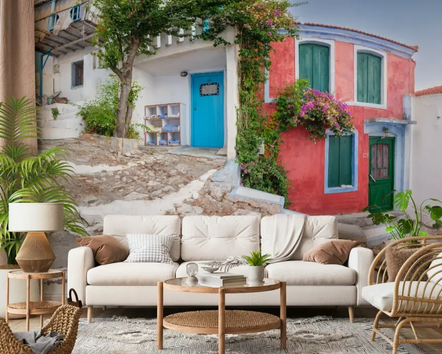 Coastal Cottage Charm Wall Mural