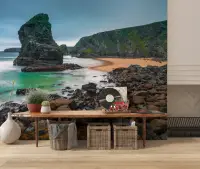 Dramatic Sea Stack Coastal Beach Wall Mural