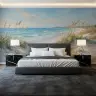 Painterly Coastal Beach Wall Mural 4