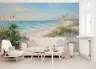 Painterly Coastal Beach Wall Mural 5
