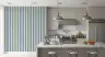 Modern Blue and Cream Vertical Stripe Wallpaper 1