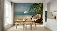 Exotic Coconut Beach Wall Mural