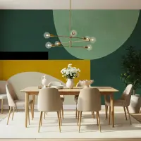 Abstract Geometric Color Block Wall Mural
