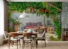 Lush Green Courtyard Patio Wall Mural 3