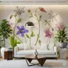 Elegant Columbine Botanical Bloom Wall Mural 4
