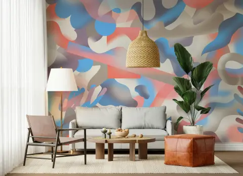 Contemporary Gradient Abstract Wall Mural