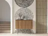 Bohemian Abstract Concentric Dot Wall Mural 2