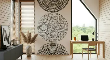 Bohemian Abstract Concentric Dot Wall Mural