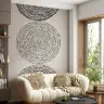 Bohemian Abstract Concentric Dot Wall Mural 5