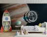 Jupiter and Space Station Kids Wall Mural 2