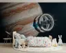 Jupiter and Space Station Kids Wall Mural 3