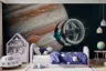 Jupiter and Space Station Kids Wall Mural 4