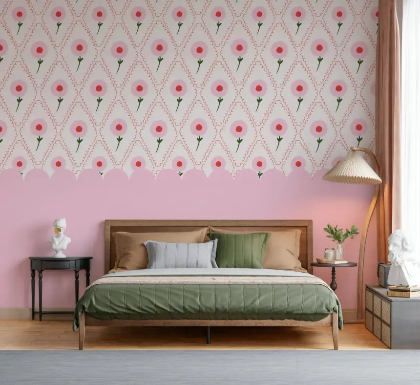 Cottage Rose Mural Wall Mural
