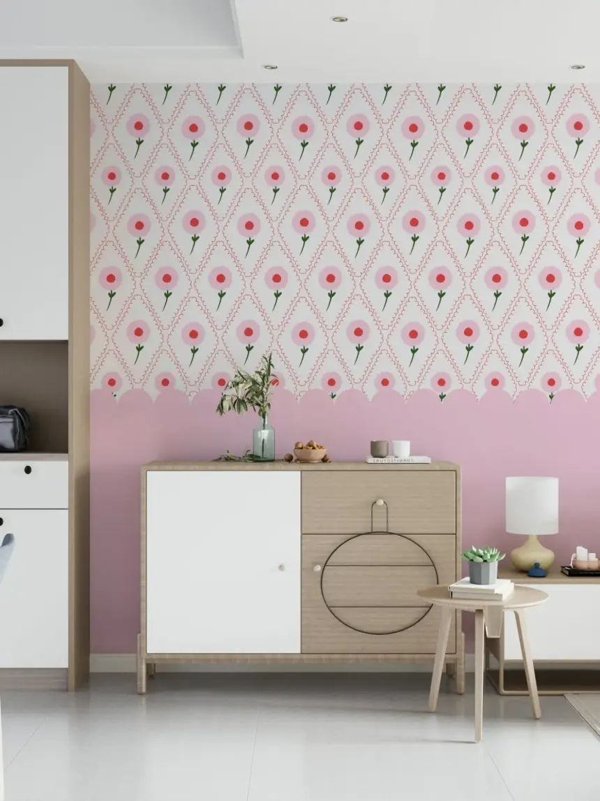 Cottage Rose Mural Wall Mural