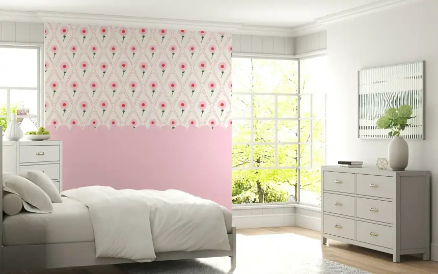 Cottage Rose Mural Wall Mural