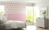 Playful Pink Floral Diamond Pattern Wallpaper 5