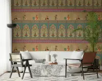 Elegant Rajasthani Court Garden Wall Mural