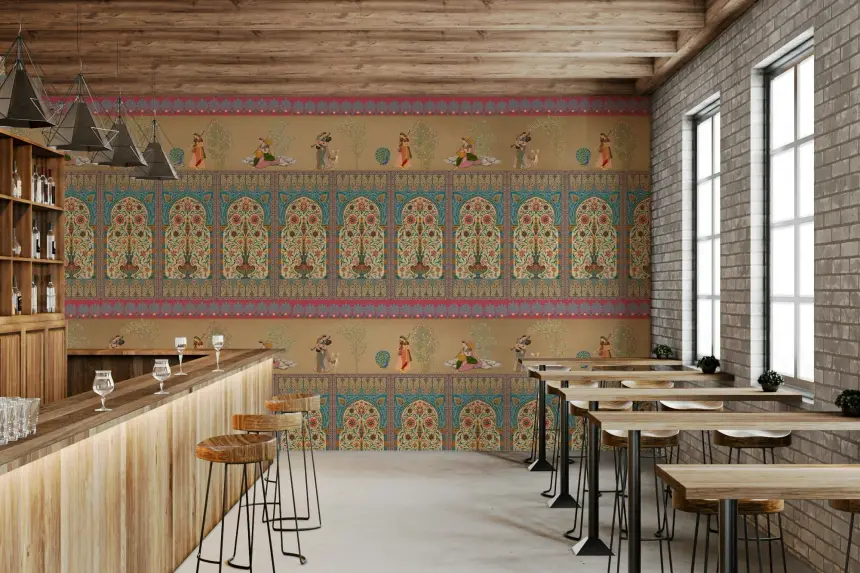 Courtly Serenade Wall Mural
