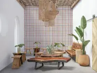 Contemporary Warm Toned Checkered Grid Wallpaper