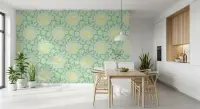 Spring Bird Nest and Floral Pattern Wallpaper