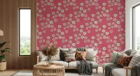 Textured Rose Pink Abstract Circle Wallpaper