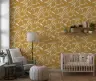 Honey Mustard Botanical Leaf Vine Wallpaper 2