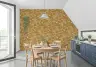 Honey Mustard Botanical Leaf Vine Wallpaper 3