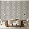 Grey Wavy Stripe Textured Wallpaper 2
