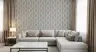 Grey Wavy Stripe Textured Wallpaper 3