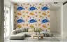 Playful Watercolor Crab and Starfish Wallpaper 2