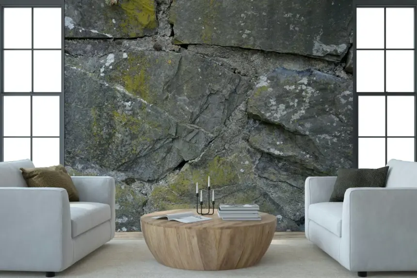 Cracked Stone Texture Wall Mural -2566627