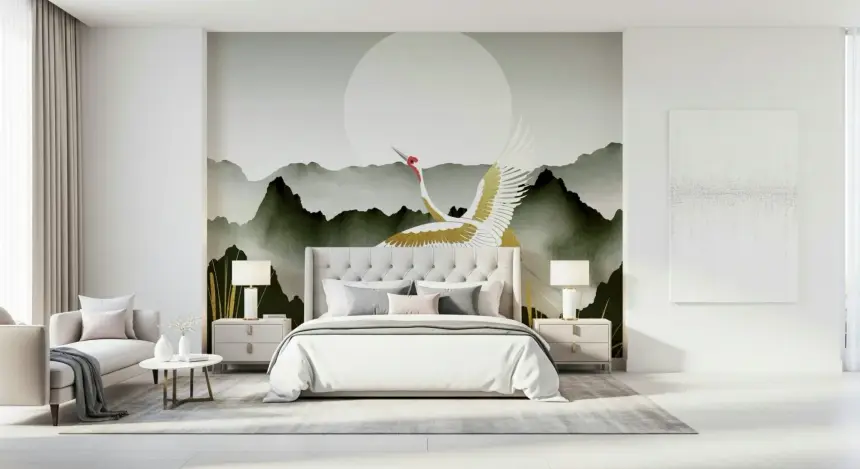 Crane's Golden Dawn Wall Mural
