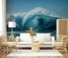 Powerful Deep Blue Ocean Barrel Wave Wallpaper Mural 5