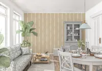Textured Cream and Beige Distressed Stripe Wallpaper