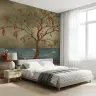 Graceful Cranes and Lotus Pond Wall Mural 4