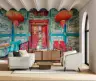 Vivid Chinese Gateway & Lanterns Wall Mural 2