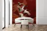 Majestic Cranes on Crimson Cloud Wall Mural 4