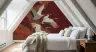 Majestic Cranes on Crimson Cloud Wall Mural 5