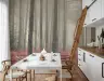 Misty Pine Forest with Crimson Undergrowth Wall Mural 2
