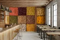 Rustic Culinary Ingredients Wall Mural