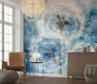 Dreamy Watercolor Dandelion Wall Mural