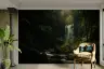 Mystical Forest Waterfall Wall Mural 1